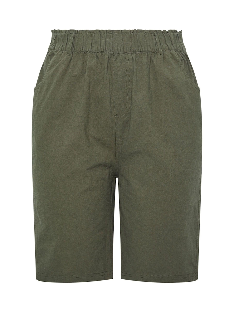 Yours Curve Black Cool Cotton Shorts 2 Pack - Image 8 of 8