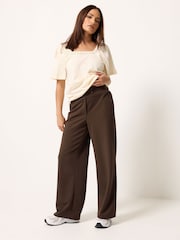 PixieGirl Petite 3 Button Scuba Wide Leg Trousers - Imagen 1 de 5