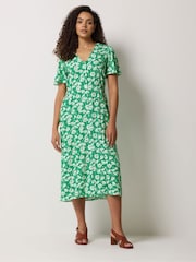 M&Co Green Midi Tea Dress - Image 1 of 5