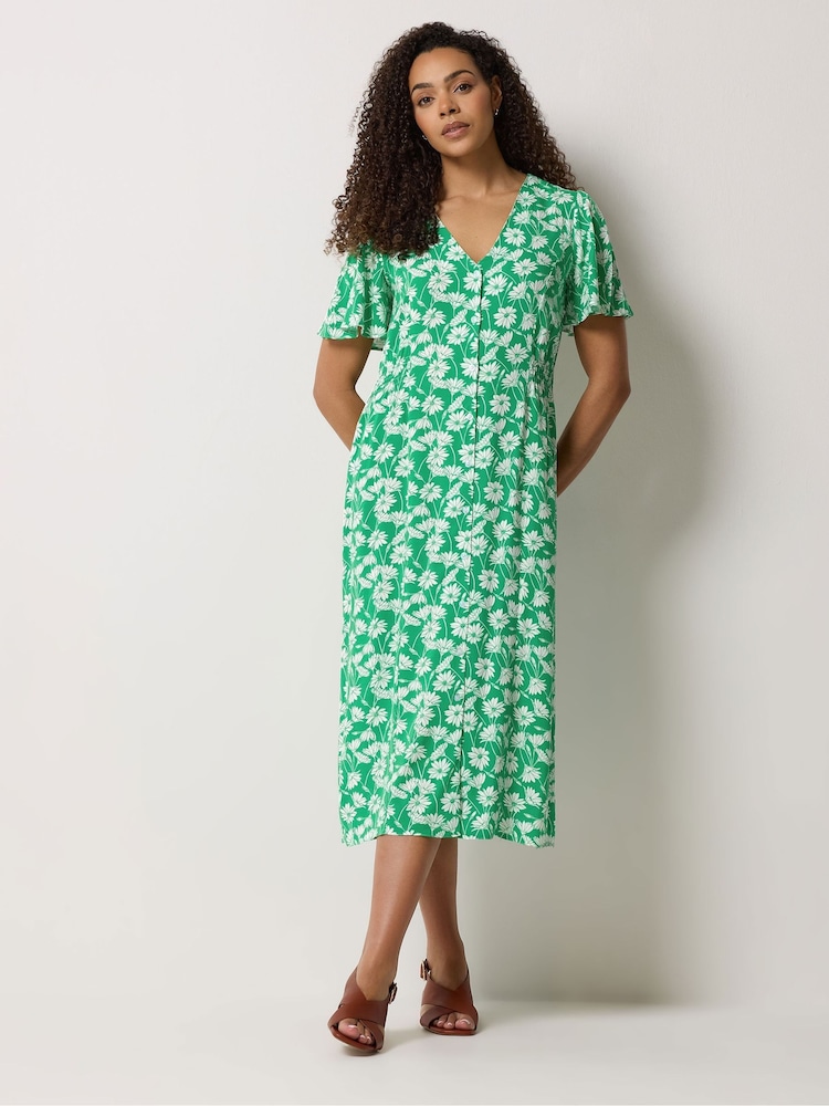 M&Co Green Midi Tea Dress - Image 2 of 5