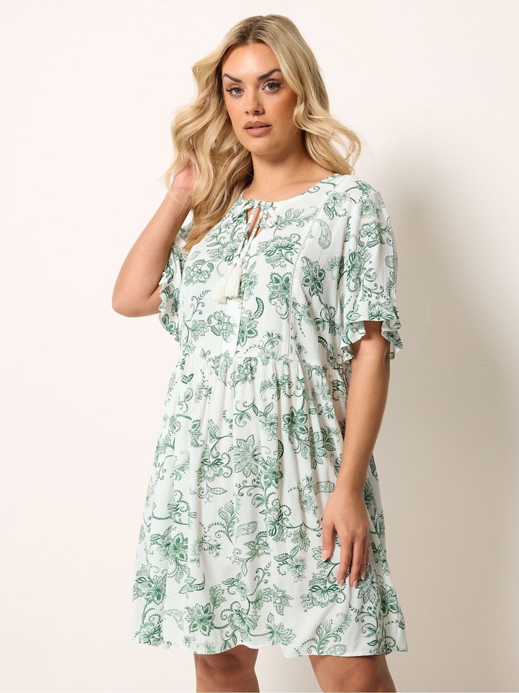 Yours Curve Green Desert Dress - Image 1 of 5