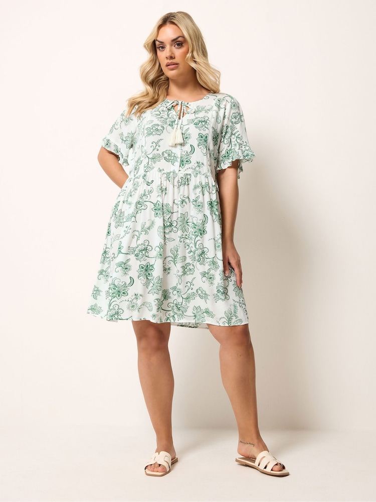 Yours Curve Green Desert Dress - Image 2 of 5