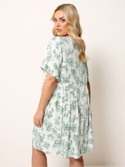 Yours Curve Green Desert Dress - Image 3 of 5