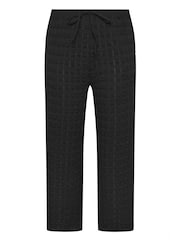 Yours Curve Black Wide Leg Bubble Textured Wide Leg Trousers - Image 5 of 5