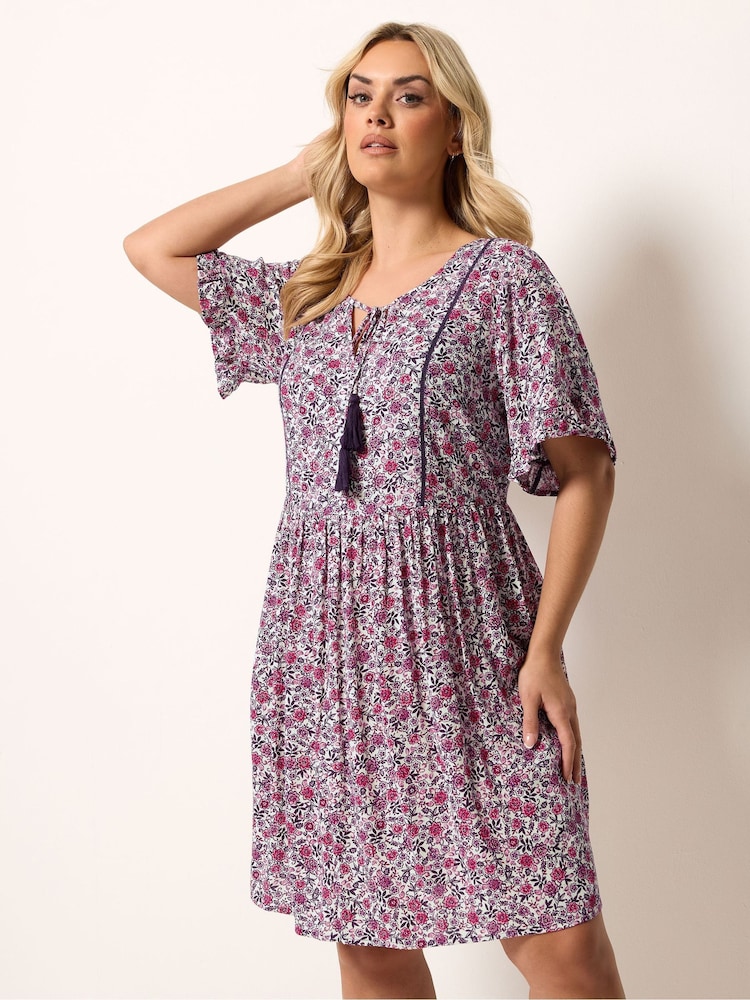 Yours Curve Pink Desert Dress - Image 1 of 5