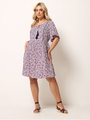 Yours Curve Pink Desert Dress - Image 2 of 5