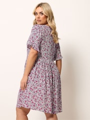 Yours Curve Pink Desert Dress - Image 3 of 5