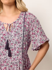 Yours Curve Pink Desert Dress - Image 4 of 5