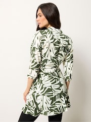 M&Co Green Leaf Print Tunic Shirt - Image 2 of 5