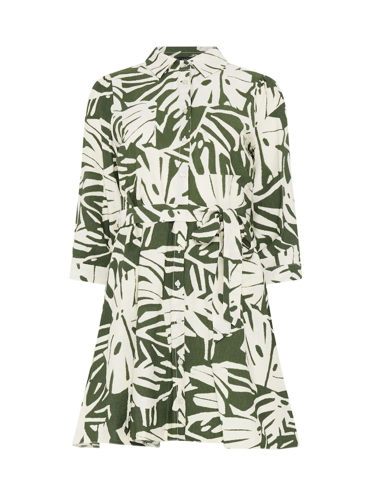 M&Co Green Leaf Print Tunic Shirt - Image 5 of 5