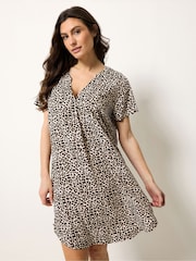 Коричневый - M&Co Notch Neck Mini Dress - Изображение 1 5