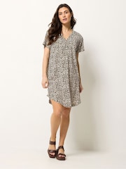 Коричневый - M&Co Notch Neck Mini Dress - Изображение 2 5