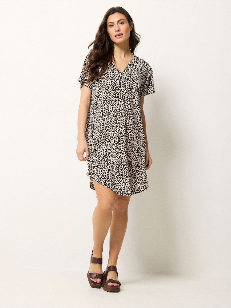 Коричневый - M&Co Notch Neck Mini Dress - Изображение 2 5