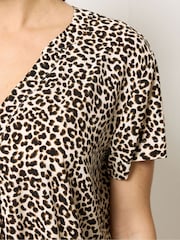 Коричневый - M&Co Notch Neck Mini Dress - Изображение 4 5