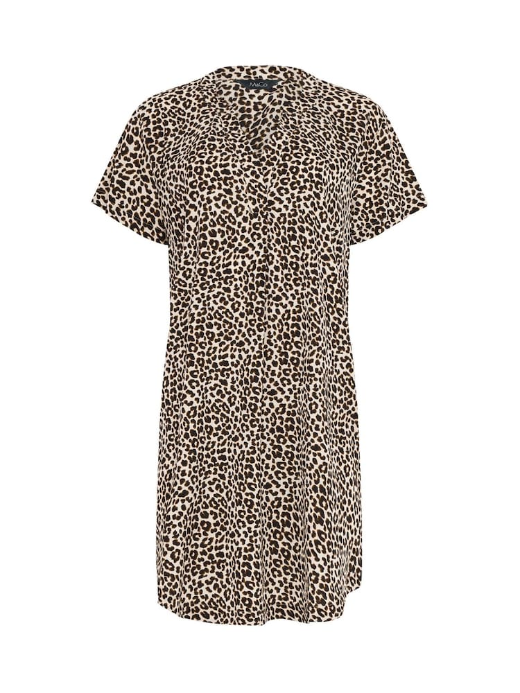 Коричневый - M&Co Notch Neck Mini Dress - Изображение 5 5