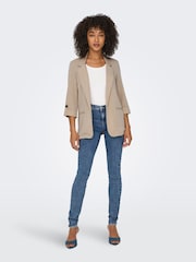 ONLY Safari Khaki Loose Fit Blazer With Buttoned Cuffs - Image 3 of 7