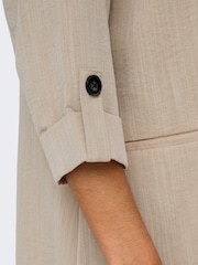ONLY Safari Khaki Loose Fit Blazer With Buttoned Cuffs - Image 5 of 7