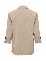 ONLY Safari Khaki Loose Fit Blazer With Buttoned Cuffs - Image 7 of 7