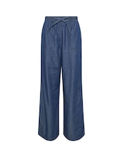 Long Tall Sally Blue Pull On Wide Leg Jeans - Image 6 of 6