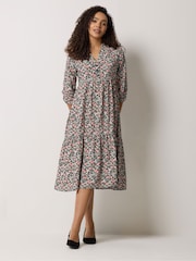 M&Co Black Tiered Maxi Dress - Image 2 of 5