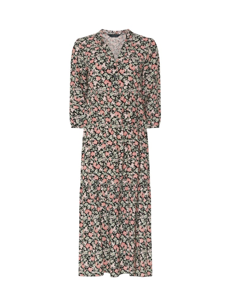 M&Co Black Tiered Maxi Dress - Image 5 of 5 M&Co Black Tiered Maxi Dress - Image 5 of 5