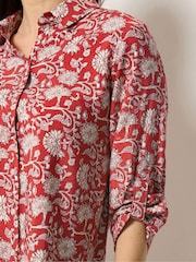 M&Co Red Paisley Print Shirt - Image 4 of 5
