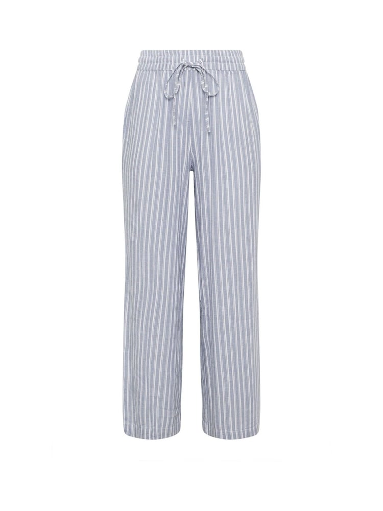 M&Co Blue Stripe Wide Leg Trousers - Image 5 of 5 M&Co Blue Stripe Wide Leg Trousers - Image 5 of 5