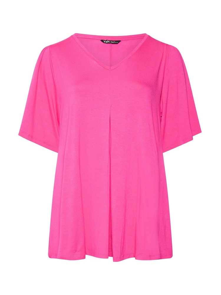 Yours Curve Pink Pleated Front Tunics - Image 5 of 5