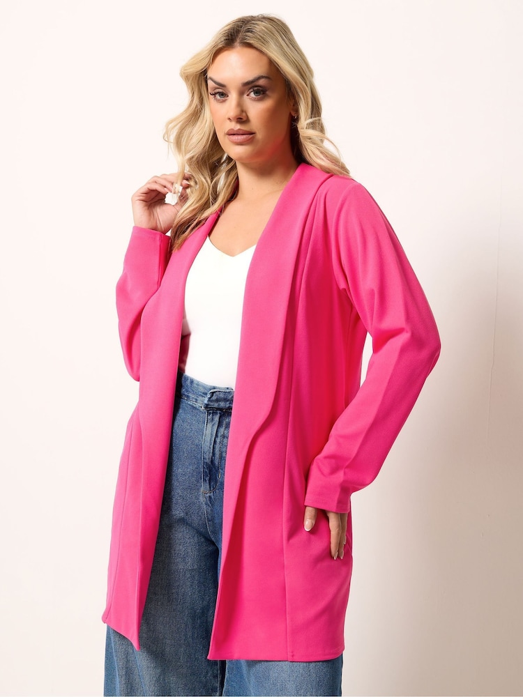 وردي - Yours Curve Shawl Collar Scuba Blazer - Image 1 of 5 وردي - Yours Curve Shawl Collar Scuba Blazer - Image 1 of 5