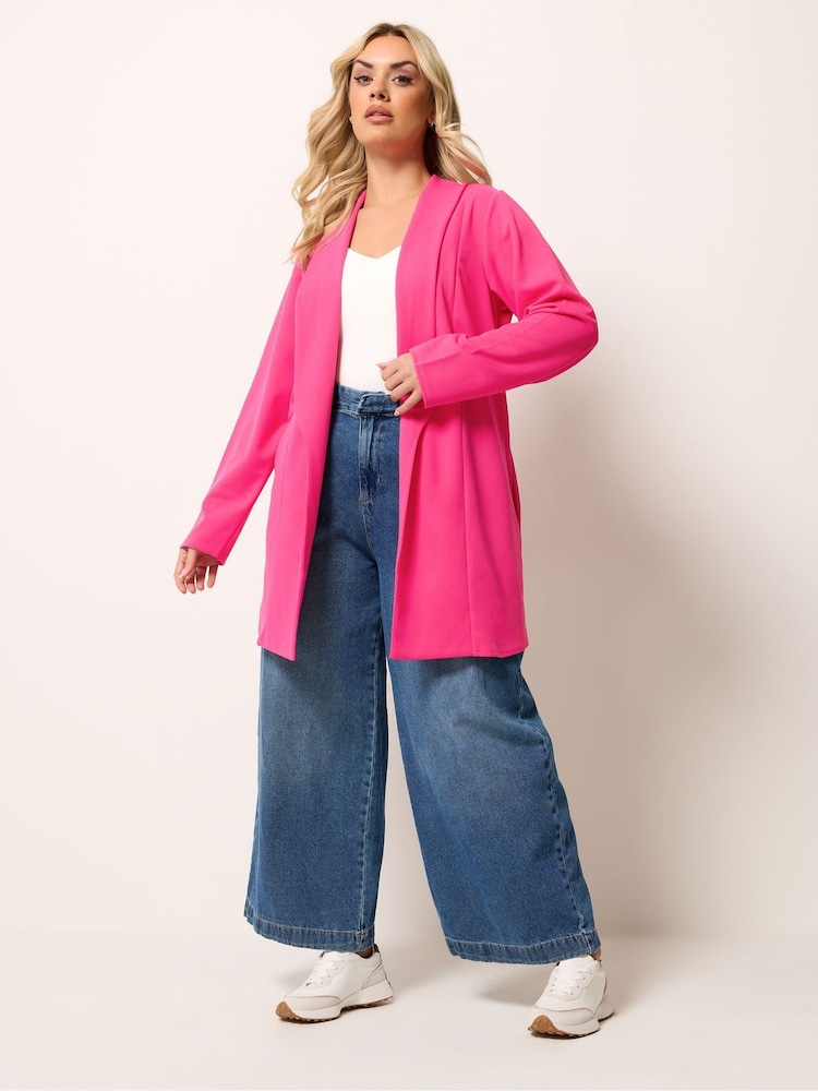 وردي - Yours Curve Shawl Collar Scuba Blazer - Image 2 of 5 وردي - Yours Curve Shawl Collar Scuba Blazer - Image 2 of 5