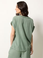 M&Co Green Short Puff Sleeve Blouse - Image 3 of 5