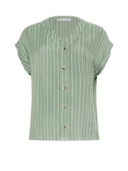 M&Co Green Short Puff Sleeve Blouse - Image 5 of 5