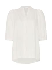 M&Co White Short Puff Sleeve Blouse - Image 6 of 6