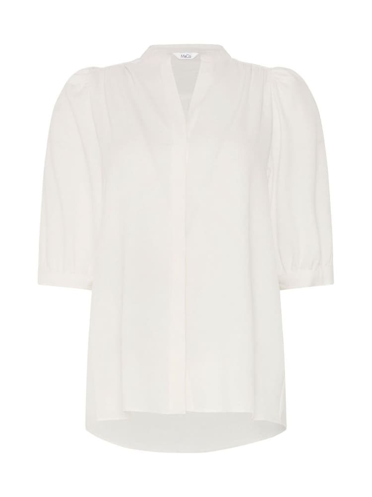 M&Co White Short Puff Sleeve Blouse - Image 6 of 6