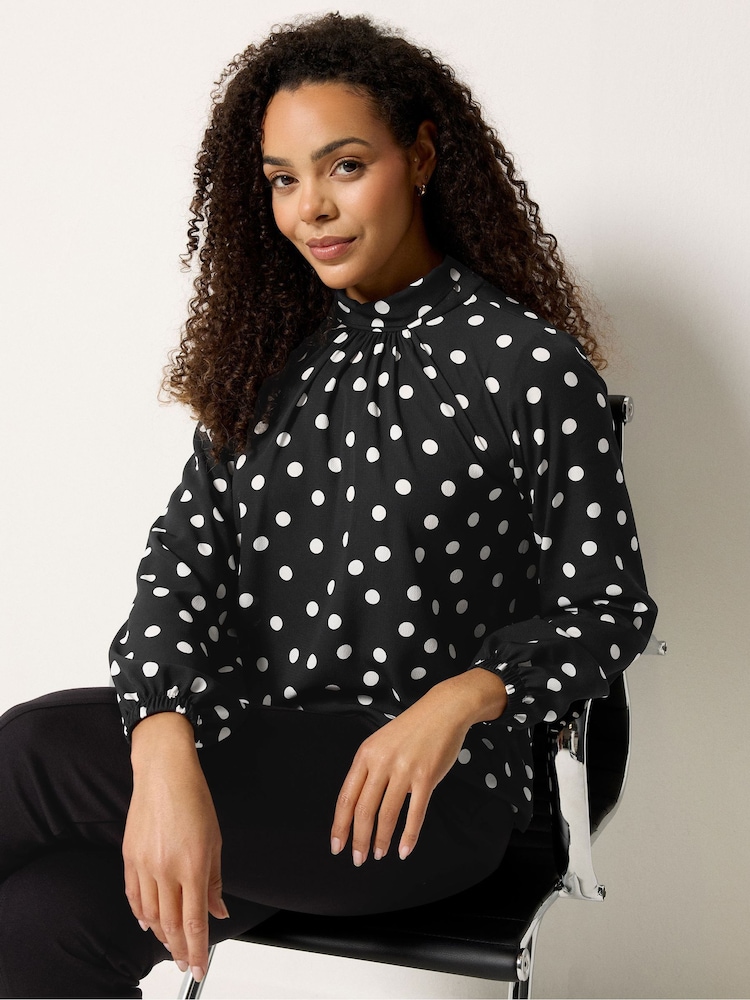 M&Co Black Tie Back Blouse - Image 1 of 5