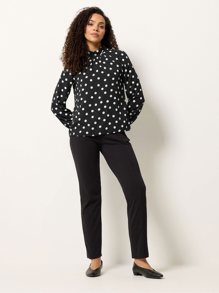 M&Co Black Tie Back Blouse - Image 2 of 5