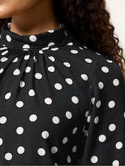 M&Co Black Tie Back Blouse - Image 4 of 5