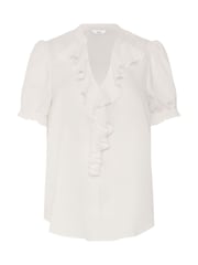 M&Co Cream Textured Frill Blouse - Image 6 of 6