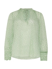 M&Co Green Tie Neck Blouse - Image 5 of 5