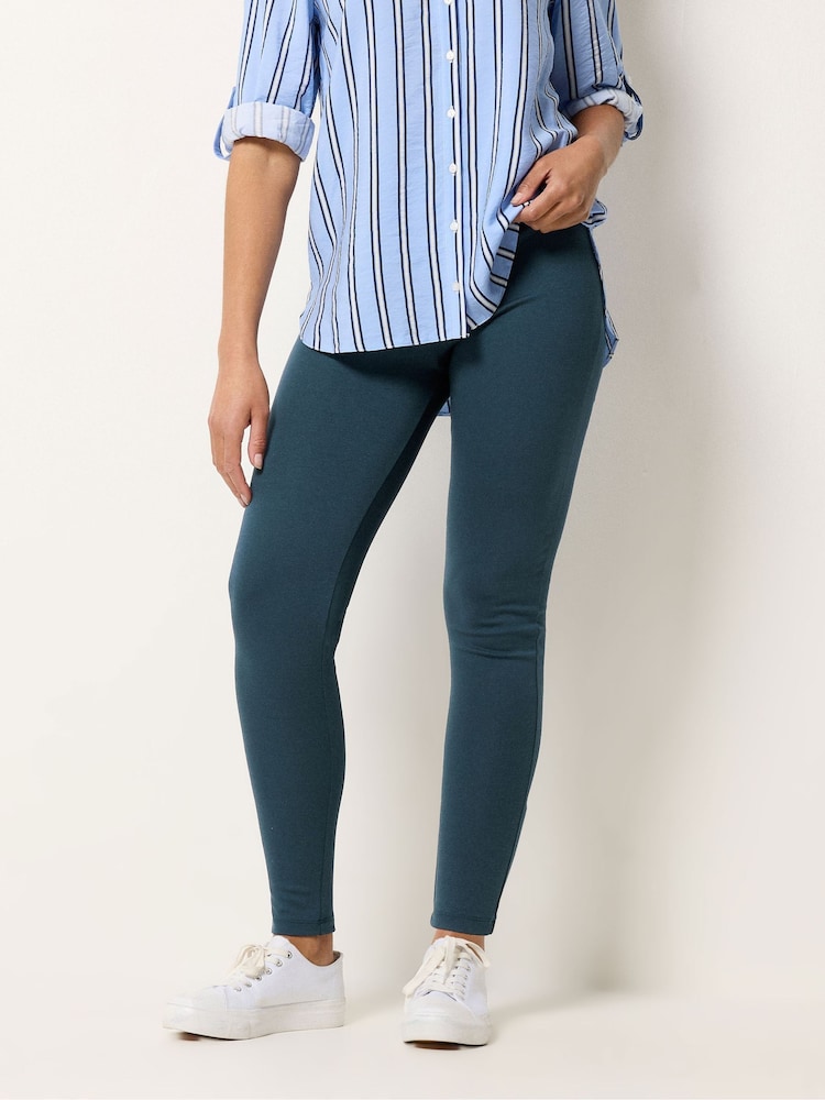 藍色 - M&Co Ponte High Waisted Leggings - 圖片 1/5