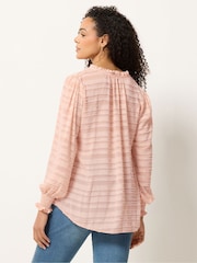 M&Co Pink Tie Neck Blouse - Image 3 of 5