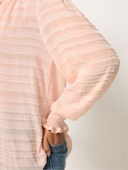 M&Co Pink Tie Neck Blouse - Image 4 of 5