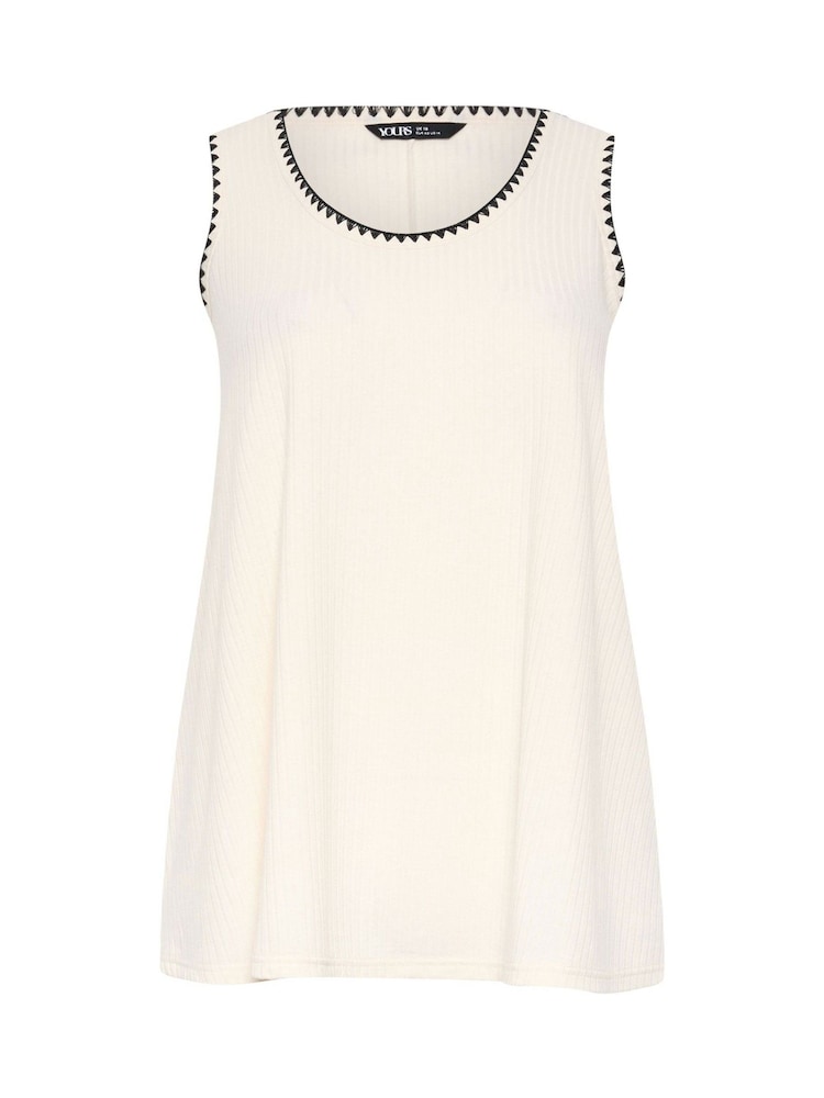 שמנת - Yours Curve גופיית סווינג עם תפר דקורטיבי - תמונה 5 מתוך 5 שמנת - Yours Curve גופיית סווינג עם תפר דקורטיבי - תמונה 5 מתוך 5