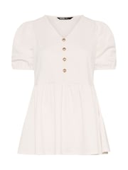 Yours Curve White Pleated Front Tunic - Image 5 of 5