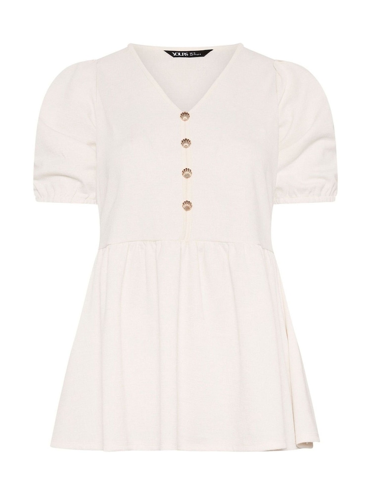 Yours Curve White Pleated Front Tunic - Image 5 of 5 Yours Curve White Pleated Front Tunic - Image 5 of 5
