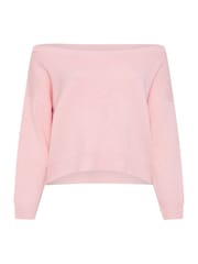 Yours Curve Pink Limited Off Shoulder Knitted Jumper - Image 5 of 5