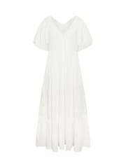 PixieGirl Petite White Dip Dye Maxi Dress - Image 5 of 5