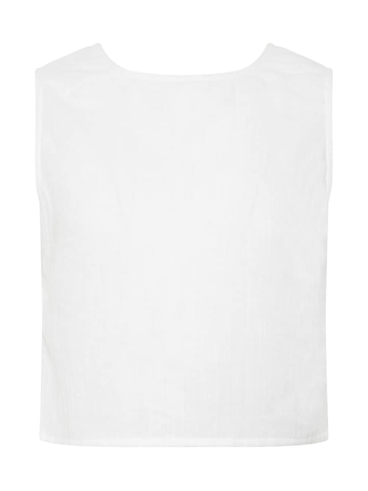 PixieGirl Petite White Cheesecloth Button Top - Image 6 of 6 PixieGirl Petite White Cheesecloth Button Top - Image 6 of 6