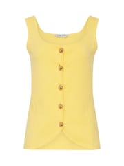 Long Tall Sally Yellow Button Knitted Vest Top - Image 6 of 6