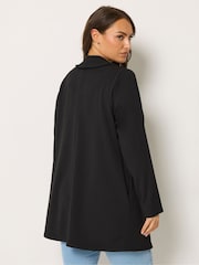 أسود - Yours Curve Shawl Collar Scuba Blazer - Image 3 of 6